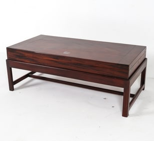 19TH C. MAHOGANY BAGATELLE GAME BOX COFFEE TABLE