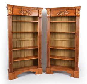 PAIR OF VINTAGE FRENCH COUNTRY PINE BOOKCASES