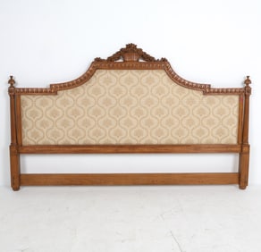 LOUIS XV STYLE CARVED KING HEADBOARD