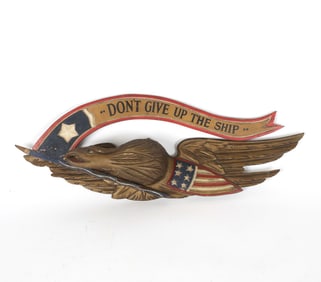 VINTAGE. BELLAMY STYLE CARVED EAGLE PLAQUE