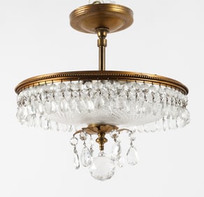 VINTAGE CRYSTAL PENDANT CHANDELIER