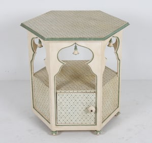 PAINT DECORATED MOORISH STYLE SIDE TABLE