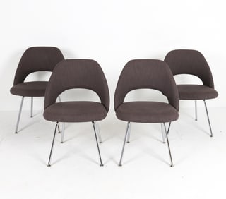 (4) SAARINEN FOR KNOLL EXECUTIVE SIDE CHAIRS