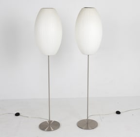 GEORGE NELSON MODERNICA CIGAR BUBBLE FLOOR LAMPS