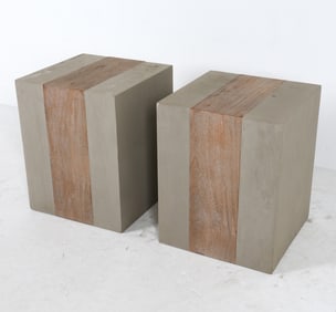 PAIR OF RESTORATION HARDWARE SIDE TABLES