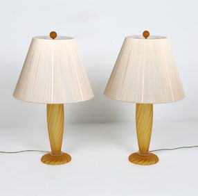 HUTTON FOR DONGHIA MURANO GLASS TABLE LAMPS