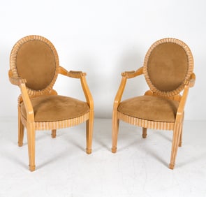 PAIR OF JOHN HUTTON FOR DONGHIA A RMCHAIRS