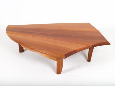 NICO YEKTAI CURVED MAHOGANY COFFEE TABLE