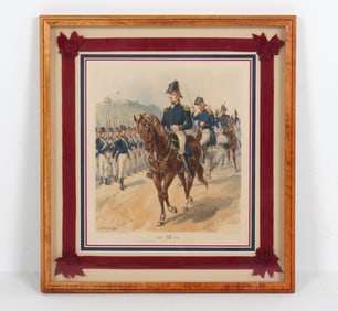 H. A. OGEN GENERAL STAFF & INFANTRY ANTIQUE PRINT