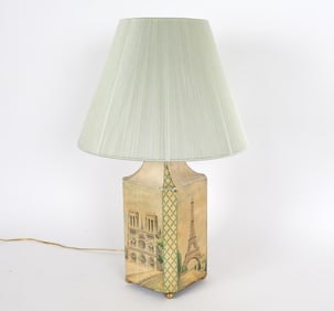 TOLE DECORATED TIN LAMP