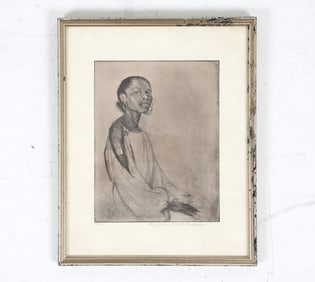 ELIZABETH O'NEILL VERNER 'BROWN SINGER' ETCHING