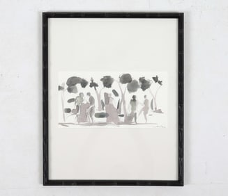 MODERNIST WATERCOLOR PAINTING