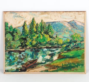 O/B LANDSCAPE PAINTING 1949