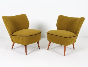 PAIR OF GERMAN COCKTAIL SLIPPER CHAIRS C. 1960S
