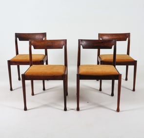 (4) MID-CENTURY DUTCH ROSEWOOD DINING CHAIRS