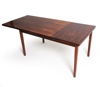DUTCH ROSEWOOD DROP LEAF DINING TABLE C. 1960S
