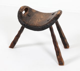 18TH C. DUTCH PINE MILK STOOL