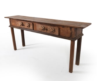 18TH C. DUTCH OAK CONSOLE TABLE