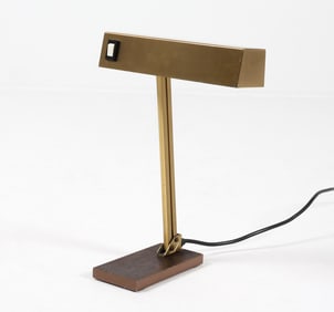 GERMAN PFAFFLE LEUCHTEN BRASS TABLE LAMP C. 1960S