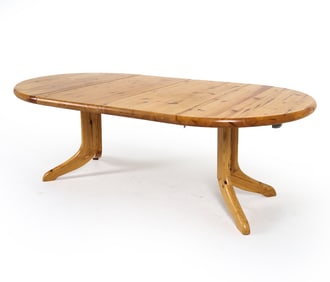DAUMILLER STYLE PINE EXTENDING DINING TABLE