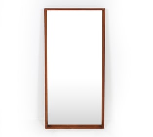 DANISH TEAK WALL MIRROR C. 1960S
