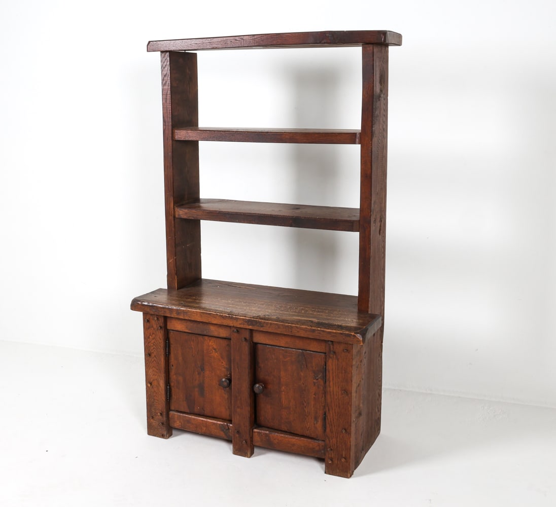 FRENCH PRIMITIVE PINE BOOKCASE CABINET (1 of 20)