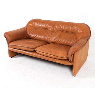DE SEDE DS 16 LEATHER SOFA C. 1970S