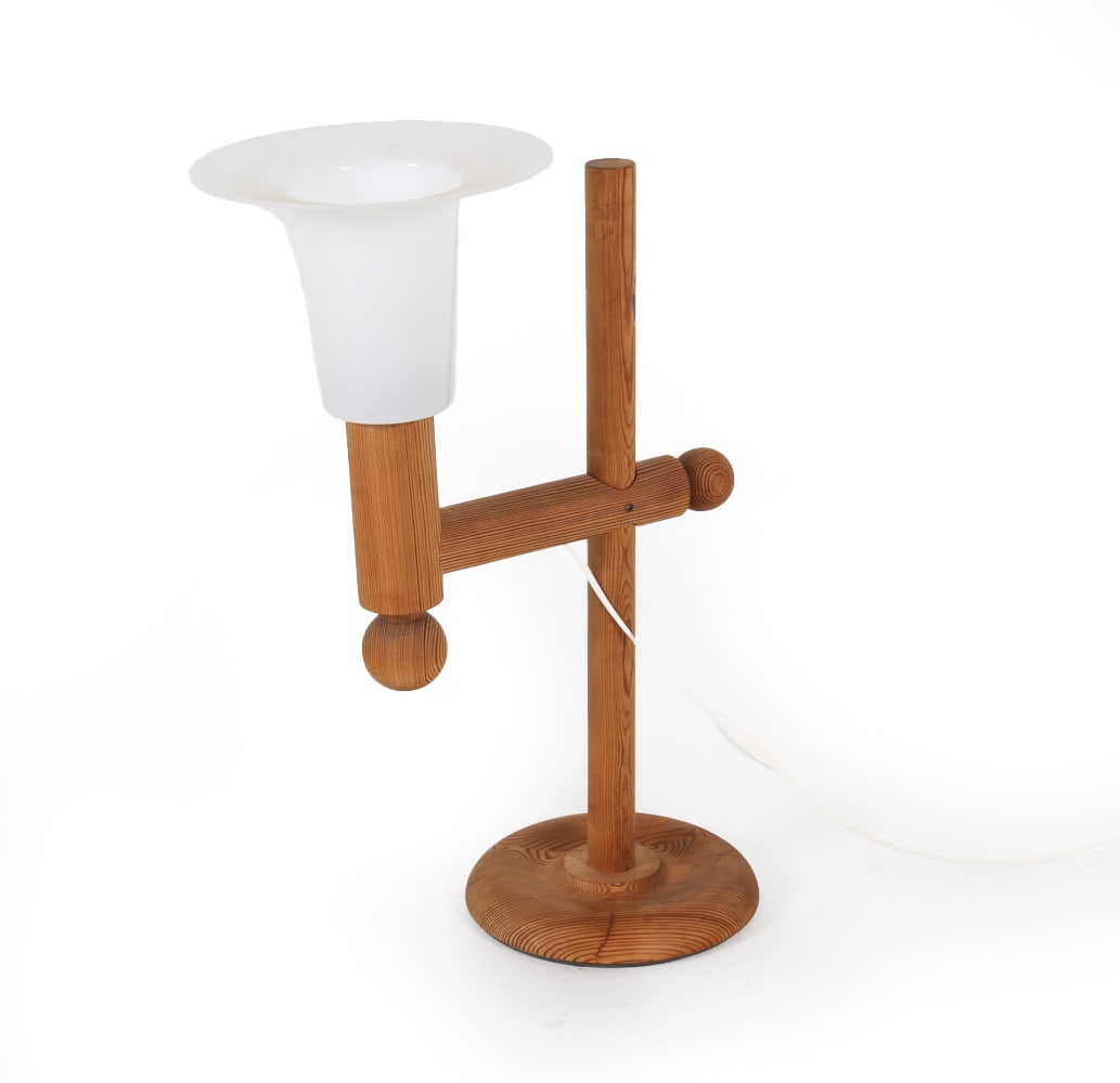 LUXUS VITTSJO SWEDISH PINE TABLE LAMP C. 1970S (1 of 12)