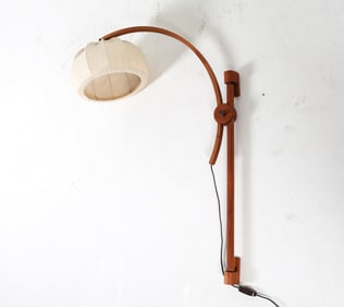 DOMUS DANISH TEAK WALL LAMP C. 1960S