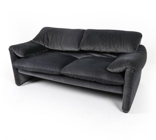 CASSINA MARALUNGA LOVESEAT SOFA C. 1970S