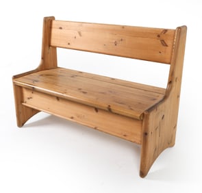 DAUMILLER STYLE SCANDINAVIAN PINE BENCH C. 1970S