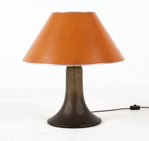 SWISS TEMDE GLASS TABLE LAMP C. 1970S