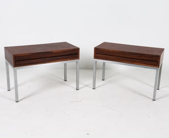 PAIR DANISH ROSEWOOD SIDE TABLES C. 1960S