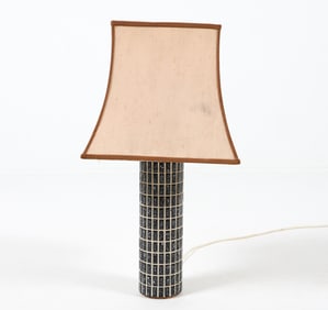 SWEDISH CERAMIC TILE TABLE LAMP C. 1960S