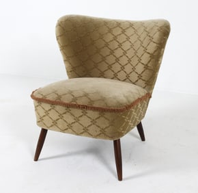 DUTCH ART DECO COCKTAIL SLIPPER CHAIR C. 1950S