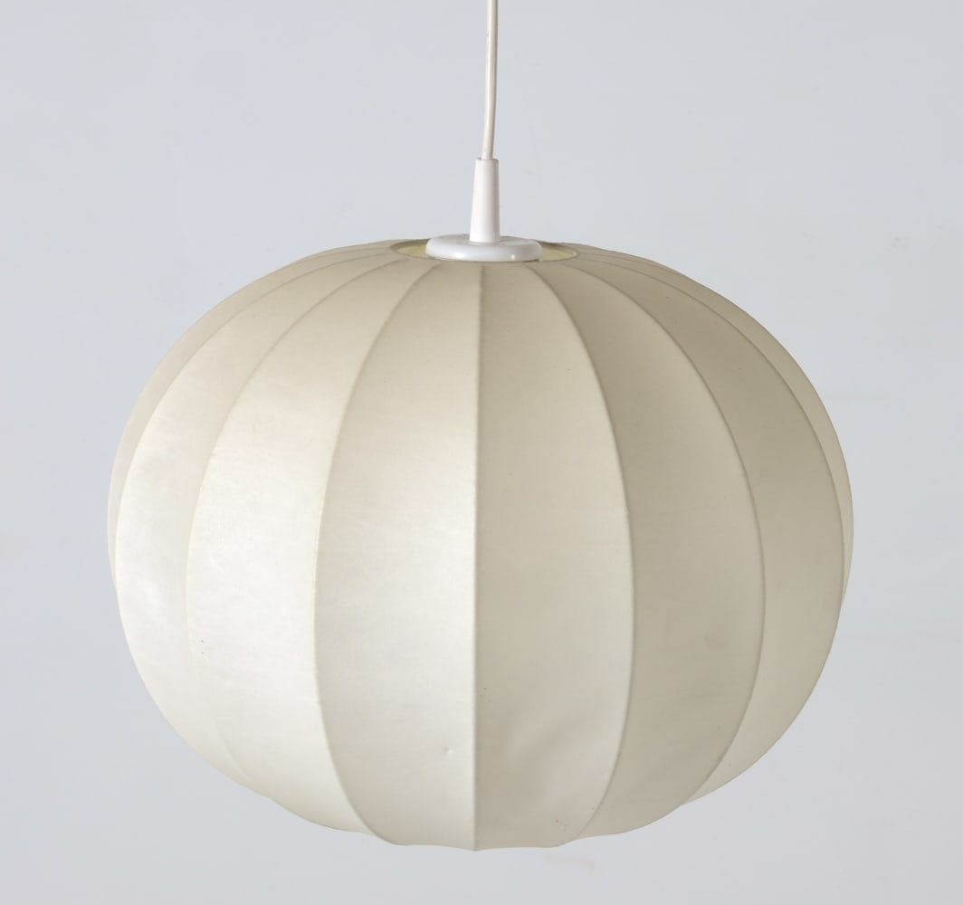 DUTCH PARTCHMENT COCOON CEILING LAMP C. 1960S (1 of 9)