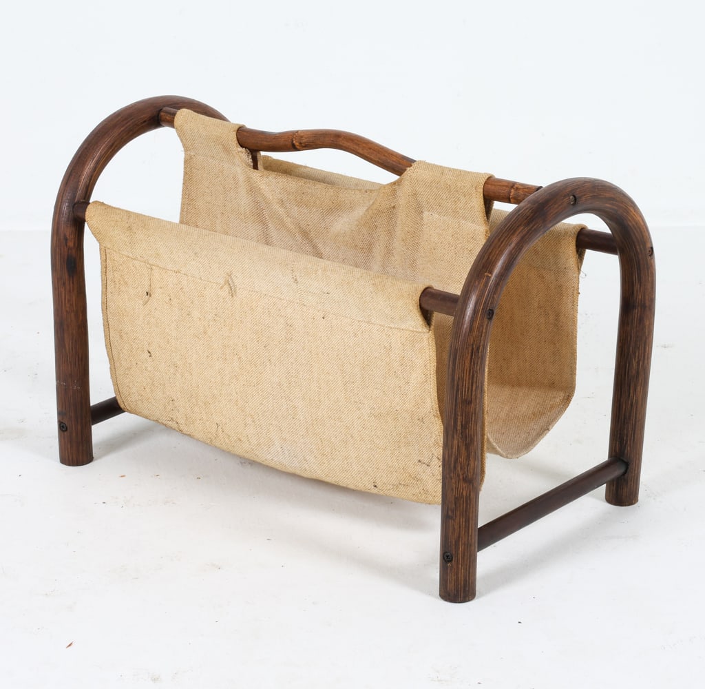 SCANDINAVIAN BAMBOO MAGAZINE RACK C. 1970S (1 of 14)