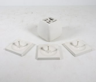 JURGEN LANGE 'QUADRO' COAT RACK AND UMBRELLA STAND