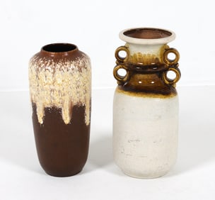 (2) GERMAN & AUSTRIAN CERAMIC VASES C . 1970S