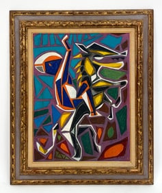 CHARLES MELOHS (1908-1982) CUBIST ABSTRACT O/B