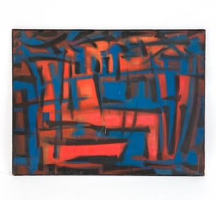 ALLAN HUGH CLARKE (NY, 1919-1979) ABSTRACT O/C