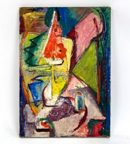 BEULAH STEVENSON (1890-1965) ABSTRACT O/C