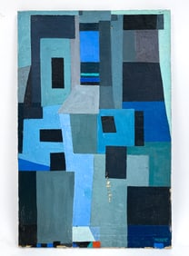 G. W. TABER JR. ABSTRACT OIL ON CANVAS