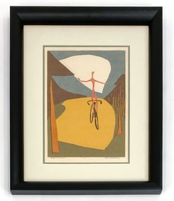 HULDA D. ROBBINS (B.1910) SERIGRAPH C. 1945