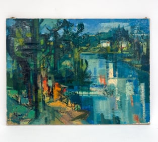 JOSE PALMEIRO (SPANISH, 1901-1984) ABSTRACT O/C