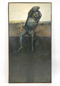 ROBERT BRODERSON (1920-1992) BOY AND BIRD O/C