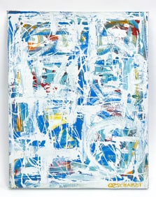 DANNY GESCHARDT ABSTRACT O/C PAINTING