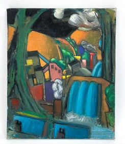 C. FARRELL ABSTRACT INDUSTRIAL LANDSCAPE O/C