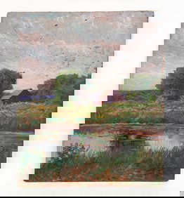 EDWARD BROWASKI (1865-1939) IMPRESSIONIST O/B