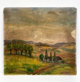 EARLY 20TH C. IMPRESSIONIST LANDSCAPE OIL ON BOARD